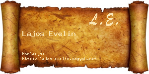 Lajos Evelin névjegykártya